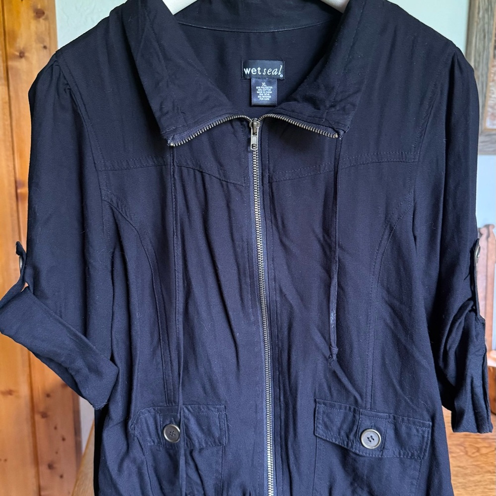 Wet Seal Utility Jacket in Black